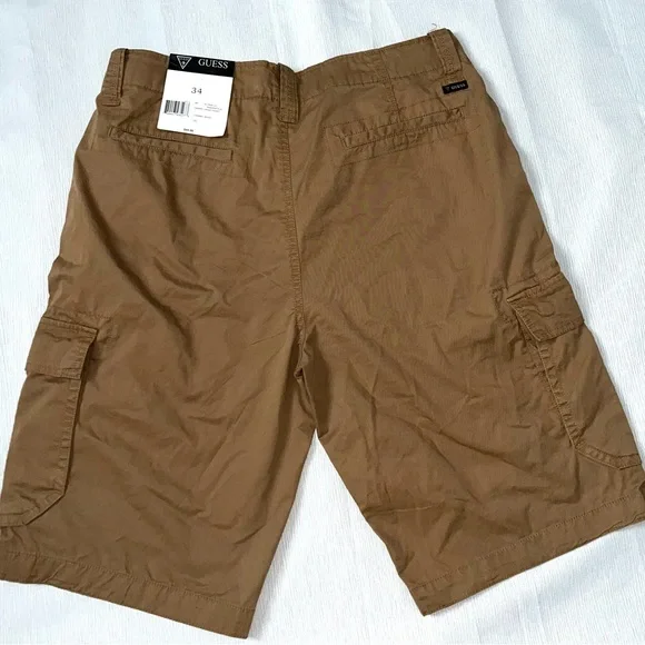 Guess Tan Cargo Shorts with Relaxed Fit - Picture 2 of 4
